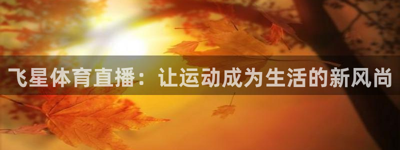 飞星体育直播：让运动成为生活的新风尚